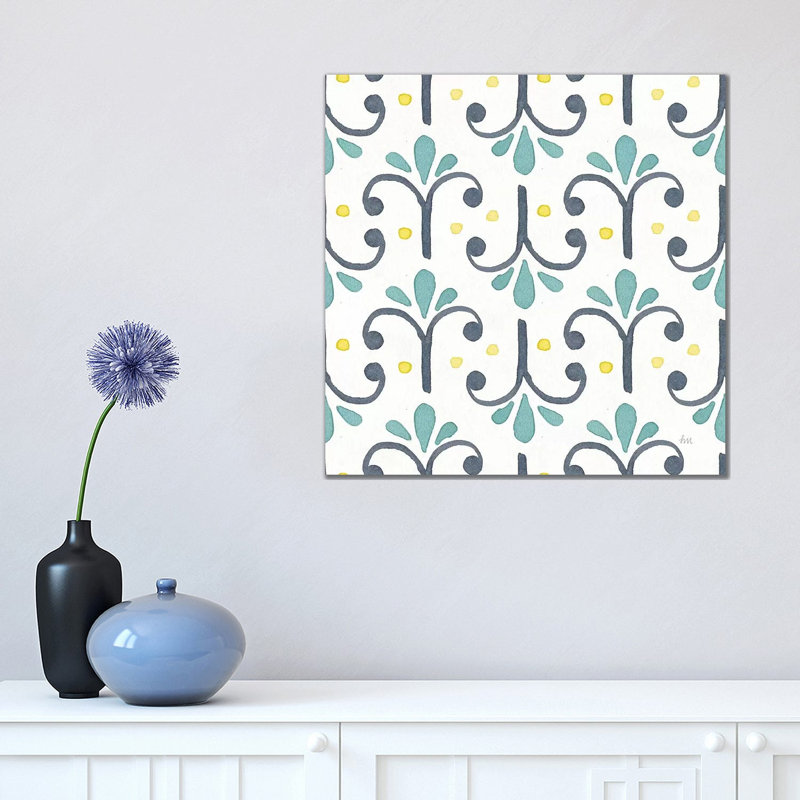 Garden Getaway Pattern X by Laura Marshall - Wrapped Canvas Painting, 45.72 cm H x 45.72 cm W