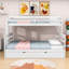 Twin XL Over Queen Bunk Bed with Twin Trundle, Guardrails and Ladder-768223051
