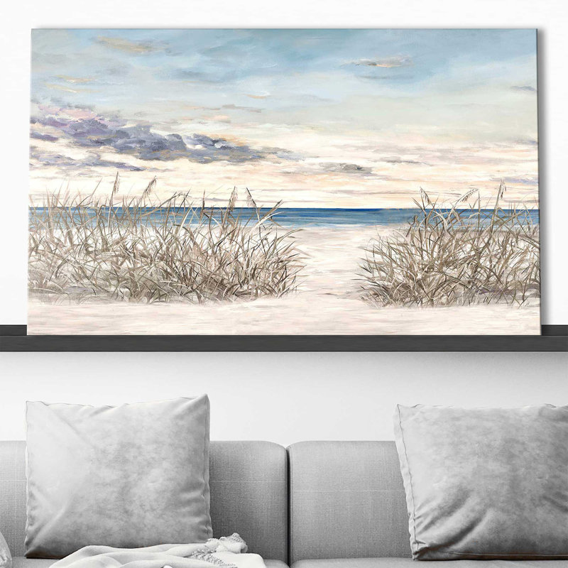 Windy Beaches par Julie Derice - Peinture, Toile tendue, H 36 po x l 60 po x P 1,5 po