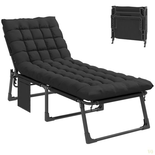 Fauteuil inclinable confortable, Noir