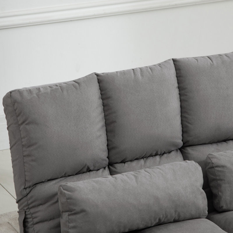 Fauteuil convertible, H 23,5 po x l 40,25 po x P 28,75 po , Polyester gris foncé