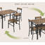 Ensemble de table de salle à manger pour 4 personnes, ensemble de table de salle à manger en bois avec chaises pour la cuisine et la salle à manger, ensemble de salle à manger compact pour petits espaces, brun rustique