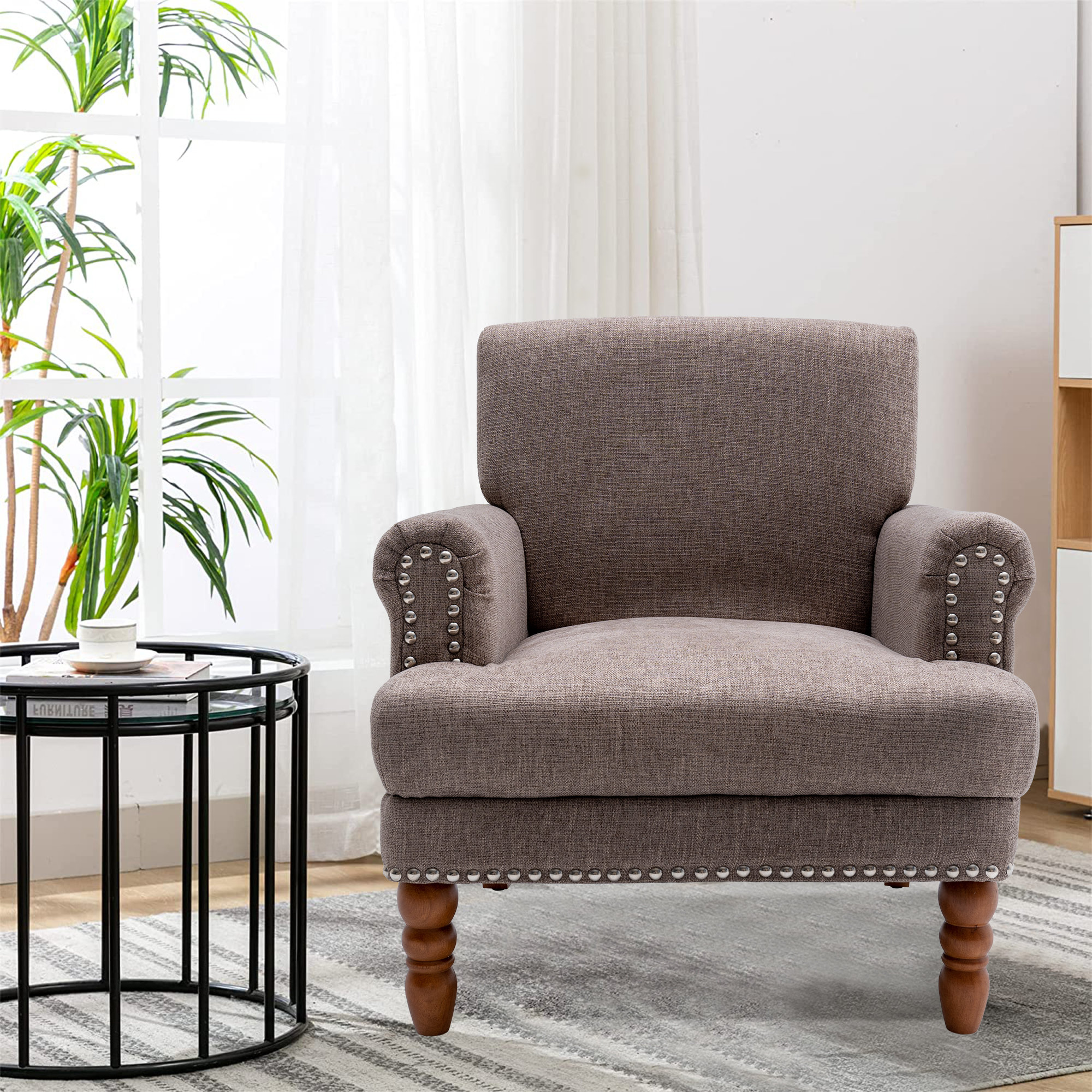 Anoushka swivel 2025 barrel chair