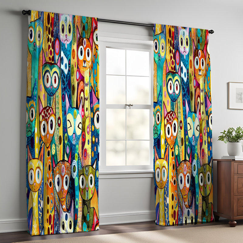 Paire de rideaux obscurcissant en polyester Arnetha, L 40 po x L 52 po