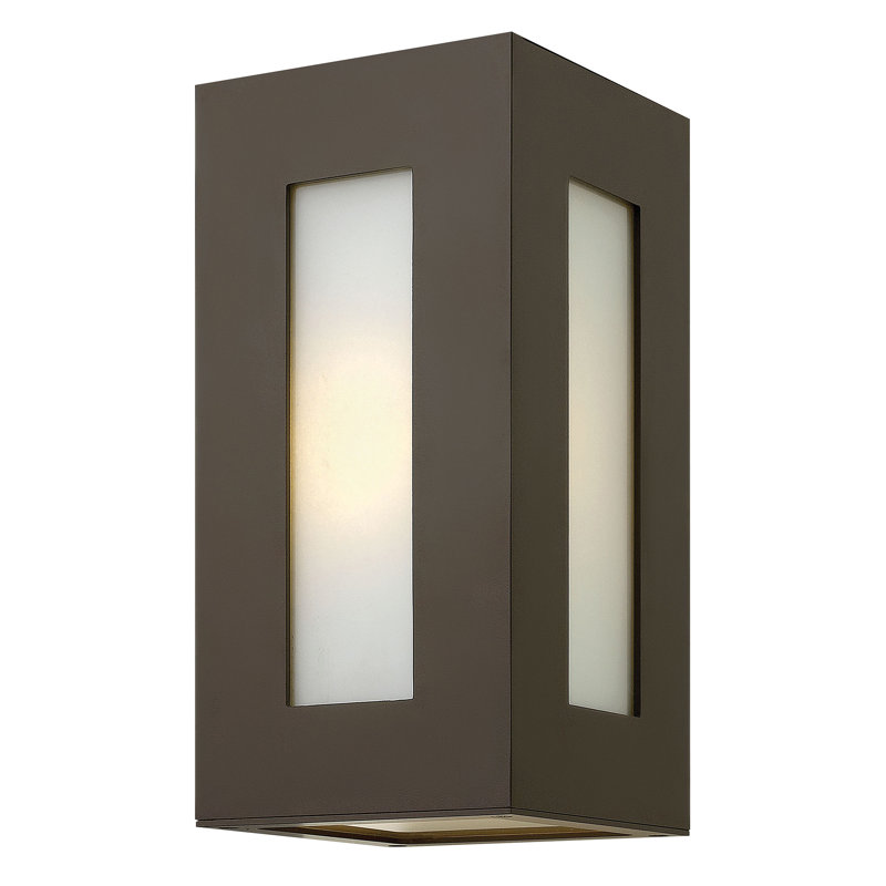Dorian 1 - Bulb Outdoor Flush Mount, 12.25" H x 4" W x 6.75" D, E26/Medium (Standard), Bronze