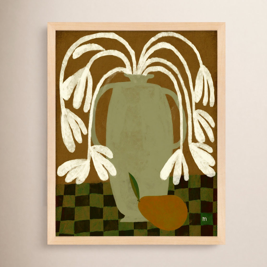 Juliane "Pear" Painting, 30" H x 24" W x 1.25" D, Maple
