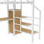 Lit mezzanine double en métal de couleur blanche avec bureau, escalier de rangement, petite armoire et DEL, fonctionnel et durable-1509805824