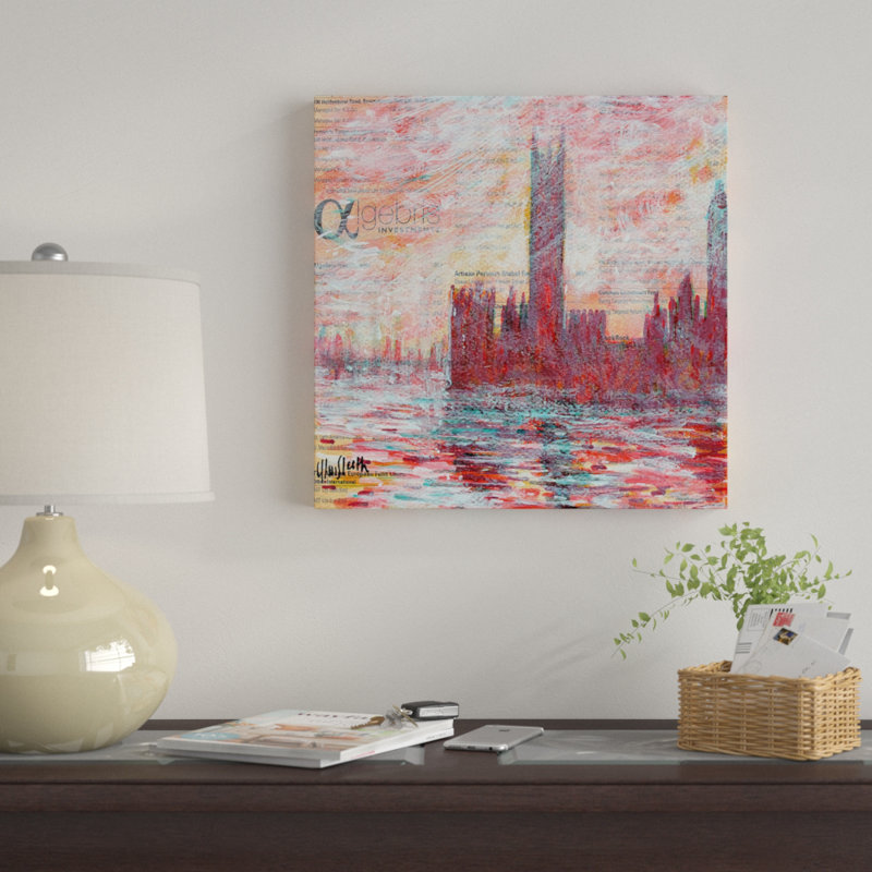 « westminster », impression sur toile, H 12 po x l 12 po x P 1,5 po, Toile tendue, Pas de tapis