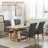 Tufted Upholstered High Back Dining Armchair, Linen-1544929033