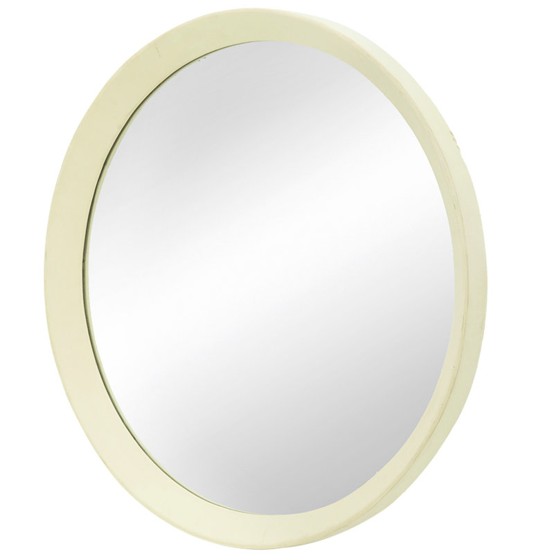 Miroir transitionnel en bois de manguier - Illuminez votre décor de salon, Blanc