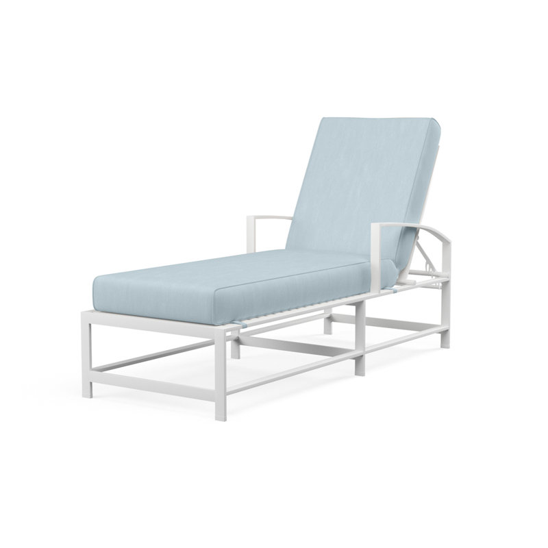 Chaise longue longue Sunbrella® inclinable avec coussins 72 po Bristol, Toile horizon Sunbrella®