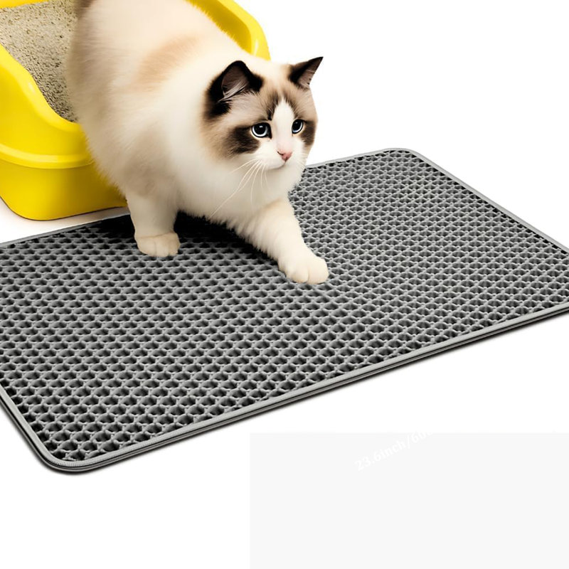 Tapis pour litière pour chat facile à nettoyer