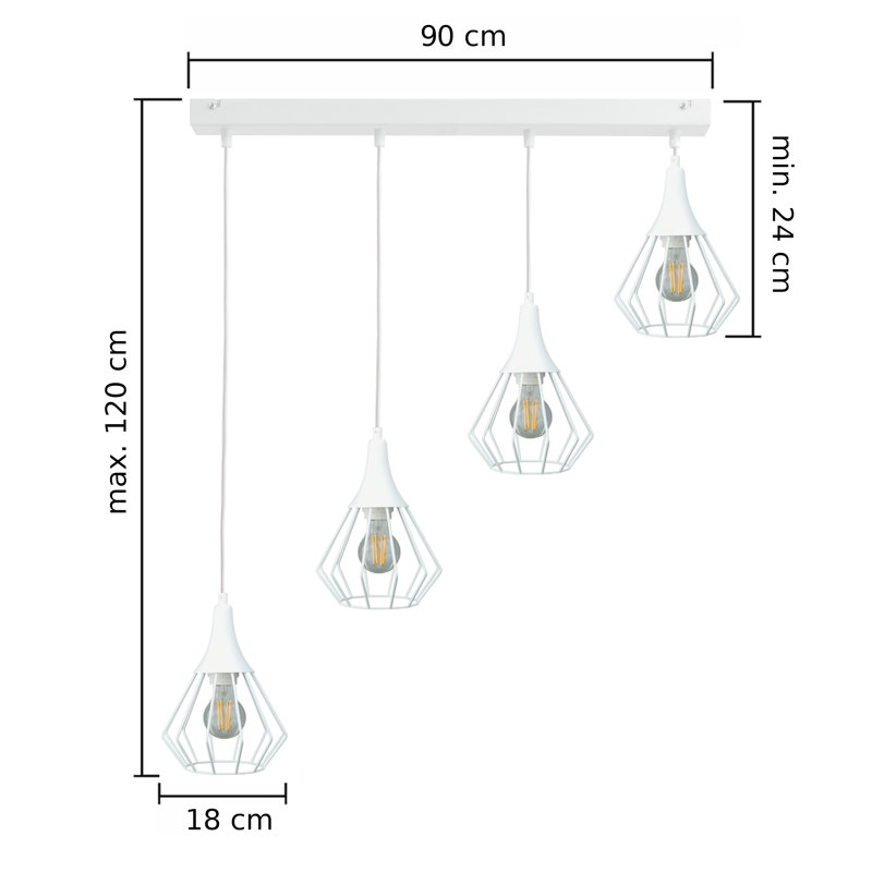 Iona 4 - Light White Pendant