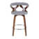 Betuel Swivel Upholstered Counter Stool with Solid Wood Frame