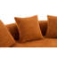 Double canapé orange, tissu insonorisant pour un espace de vie silencieux, compression robuste de 64 lb en orange, conçue pour durer