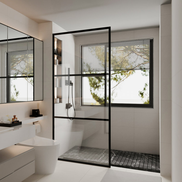 Fixed Framed Bath Panel with Clear Glass