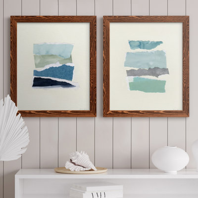 «Seaside Color Study I», ensemble de 2 reproductions d'art sur toile