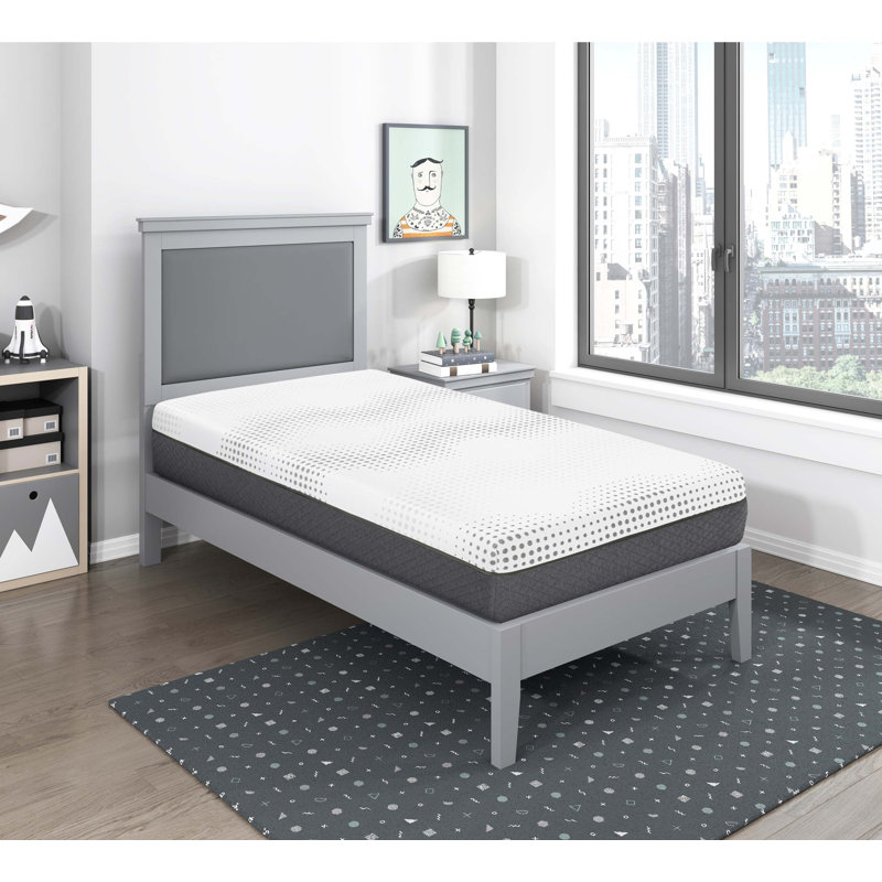12-Inch Twin Hybrid Mattress With Green Tea Gel-Infused Memory Foam, Plush Foam Layers, Individually Wrapped Pocket Coils, And High-Density Base For Balanced Support And Temperature-Neutral Sleep.