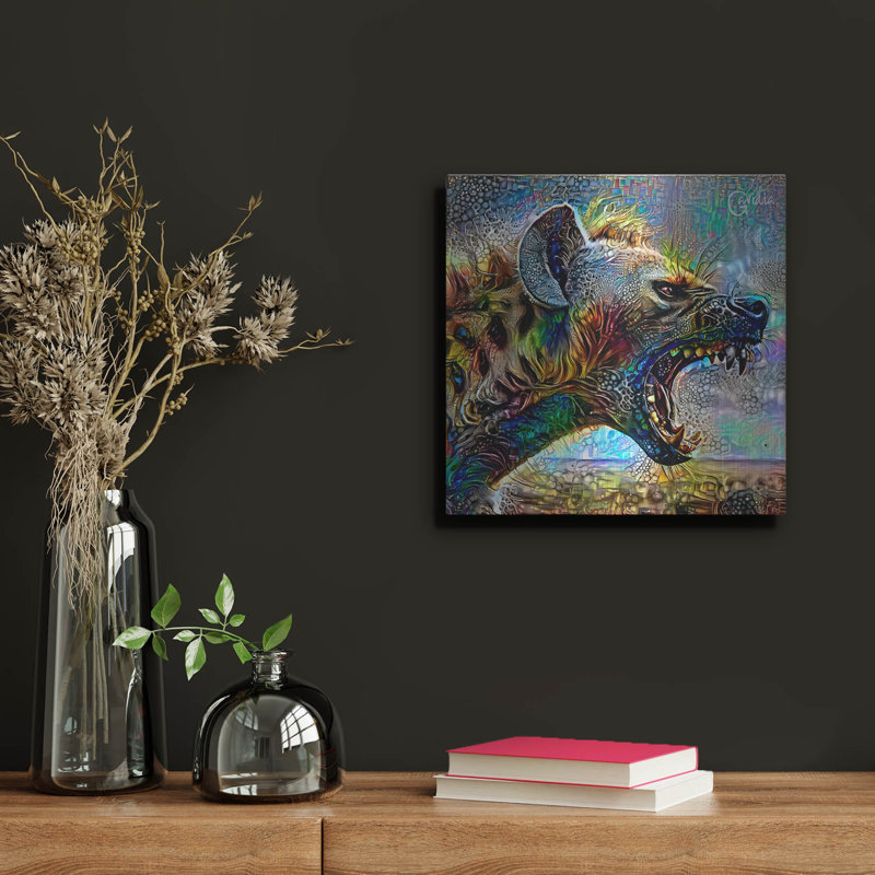  «Hyena» par Pierre Gavidia, art mural en métal, 12 po x 12 po, H 12 po x l 12 po