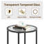 Table d'appoint ronde avec plateau en verre-2027567626