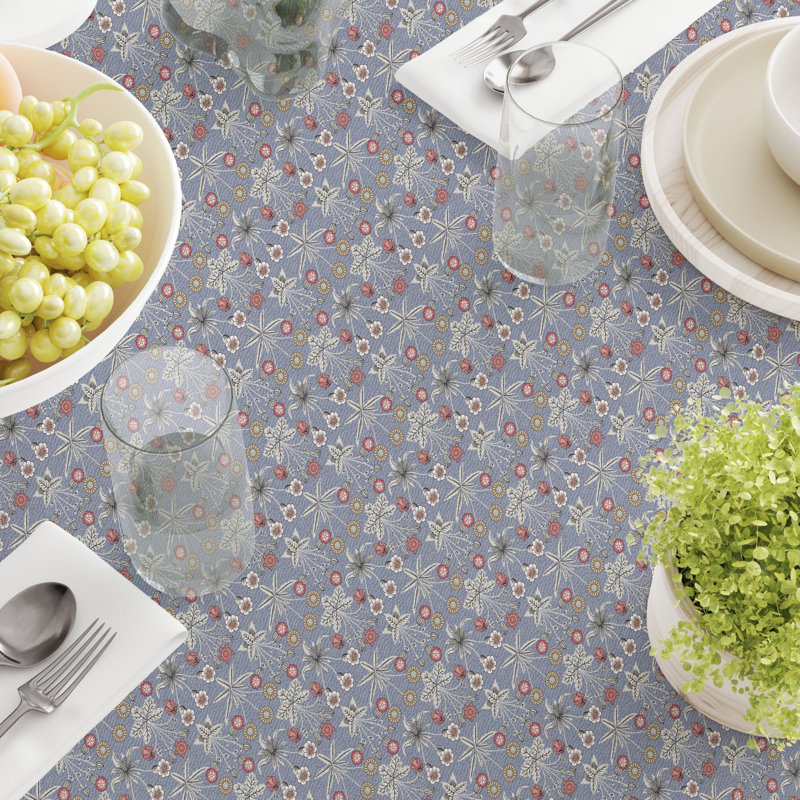 Rectangular Tablecloth, 100% Cotton, Floral 50, 120" x 52"