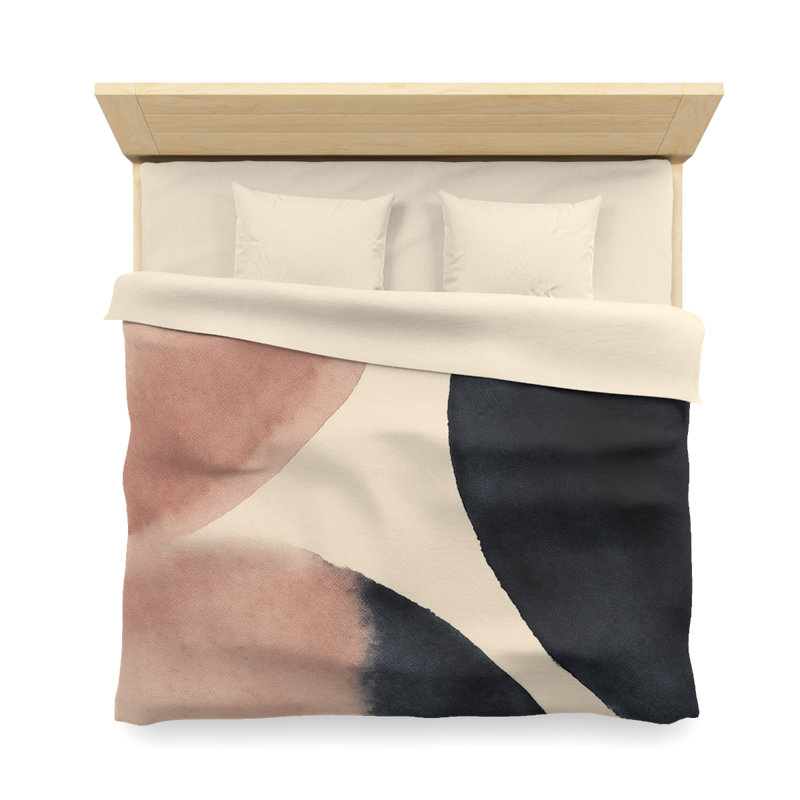 Microfiber Duvet Cover Boho Style, Design 79, Cream, King Duvet Cover
