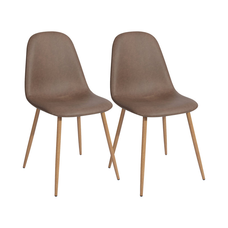 Fernbush 49cm H Upholstered Side Chair, Chocolate