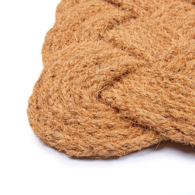 63 Natural Coir Knotted Door Mat - 68cm x 43cm, Set of 2