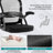Executive Mesh Task Chair with Adjustable Lumbar Support, Home Desk Chair with Flip-up Arms, Ergonomic Office Chair, Black-1707674047