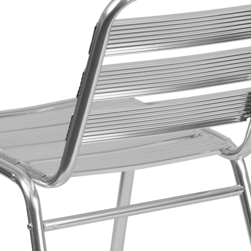 Chaise empilable en métal pour restaurant 4PK, Gris
