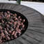 Foyer carré en béton - 50 000 gaz propane, pierres de lave, couverture imperméable pour patio, béton, jardin