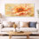 «Earth Tone Floral Dahlia I», art mural encadré botanique orange