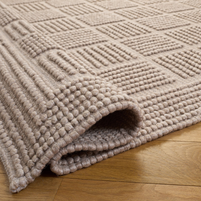 Andes Natura Hand Woven Wool; Cotton; Recycled P.E.T Solid Color Indoor Rug, Rectangle 4' x 6'