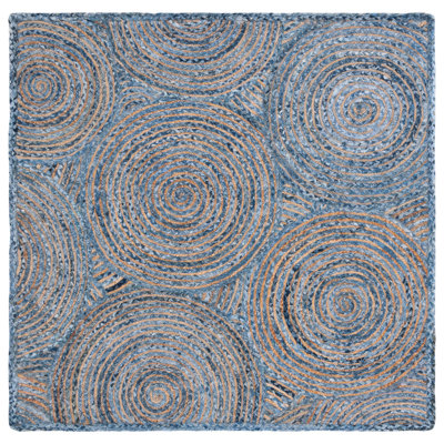 Glowacki Hand-Woven Flatweave Blue/Gray Area Rug