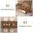 Dining Table with 2 Drawers, Modern Farmhouse Rectangular Kitchen Table for 6, Long Dining Room Tables with Led Strip for Kitchen Living Room (White& Rustic Brown)-232811558