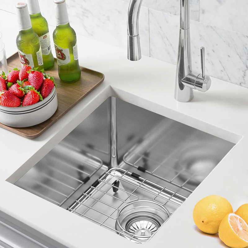 ForKitchen 17'' L Undermount Single Bowl Stainless Steel Kitchen Sink