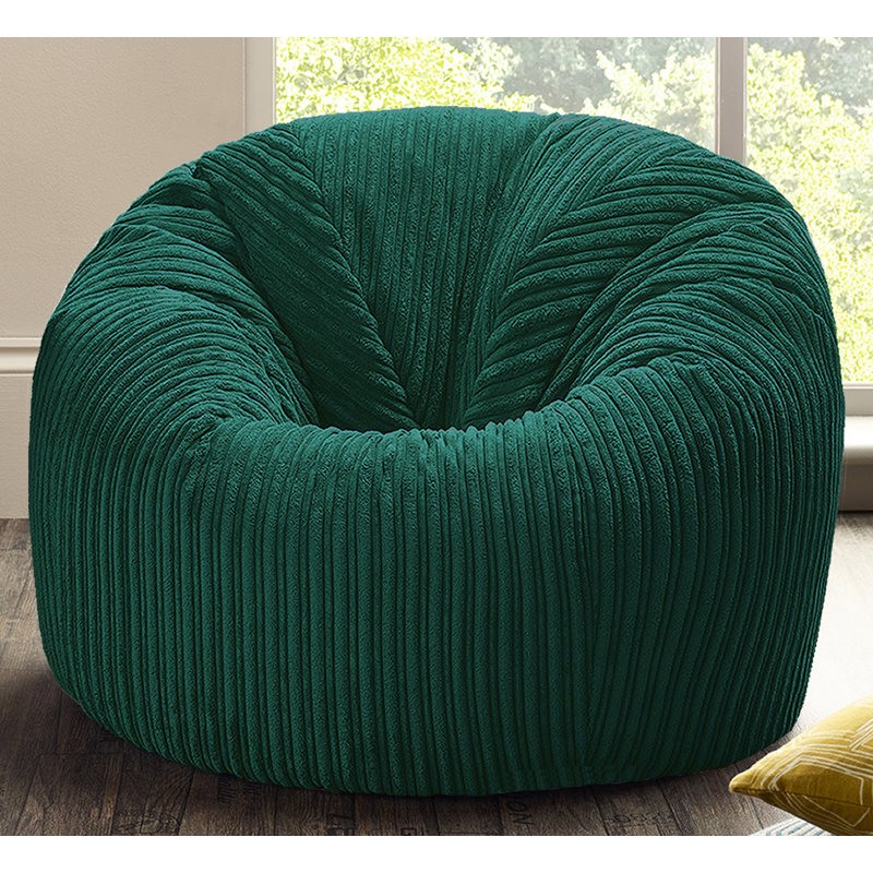 Corduroy Refillable Classic Bean Bag, Teal