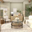 Miroir mural en bois blanc