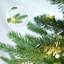 Arbre de Noël vert en PVC + PE avec lumières Ul blanc chaud - pointes, branches articulées, aiguilles réalistes, support en métal robuste, assemblage facile-699820007