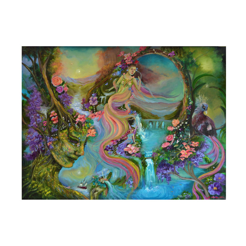 «Elimar Mother Earth On Canvas» par Sue Clyne, reproduction, H 14 po x l 19 po x P 2 po