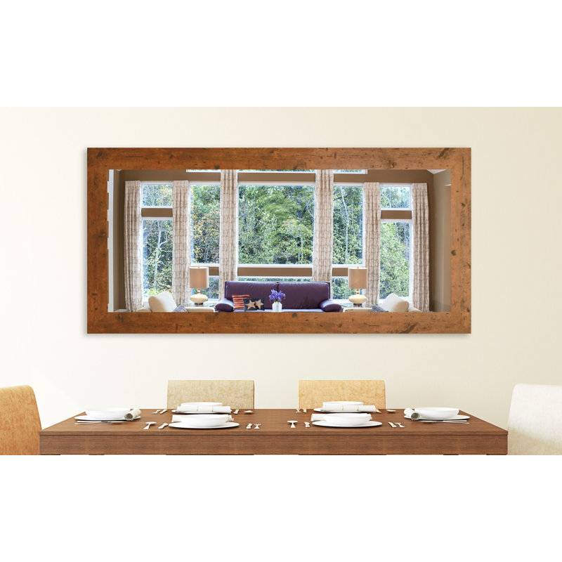 Vanderhoff Wood Flat Mirror, Light Walnut
