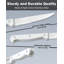 Ensemble de couteaux de cuisine en bambou Cook N Home Basics avec couteaux, lame en acier inoxydable à haute teneur en carbone, 15 pièces, blanc-93363793