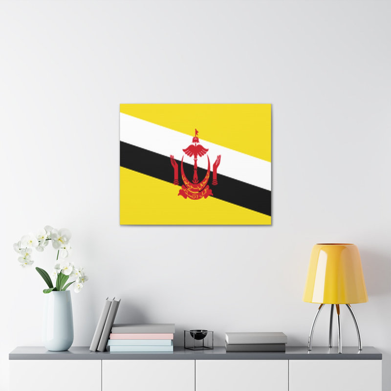 " Brunei Country Flag ", 12" H x 16" W