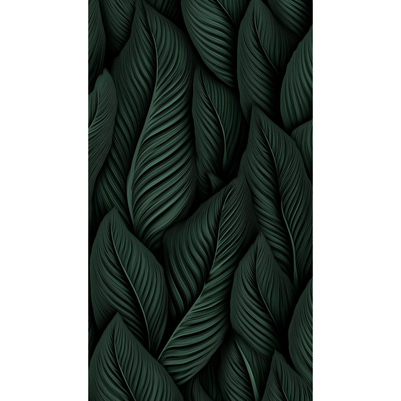 Botanical Wallpaper Modern Green Wall Mural