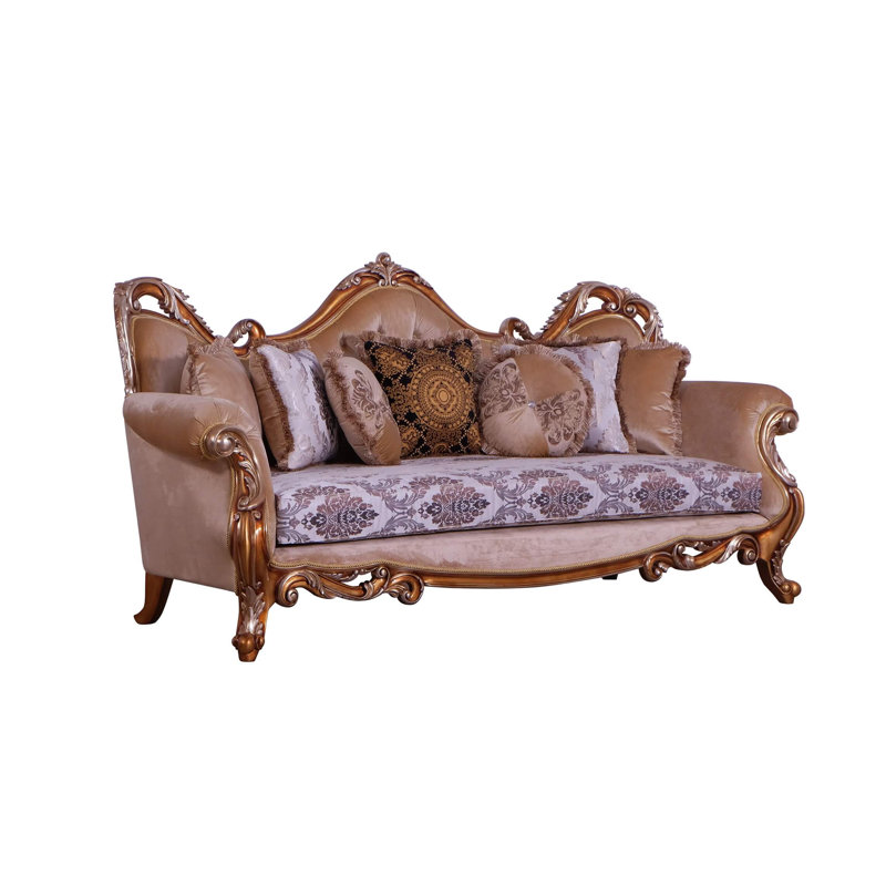 Tiziano Standard Sofa,  95", Dark Beige, Light Brown