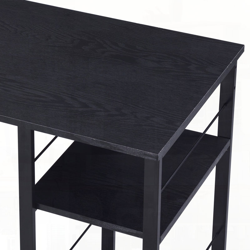 Bureau d'écriture avec espace de dégagement pratique, Noir