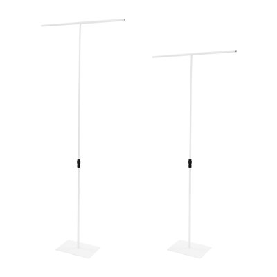 2 supports pour fond de mariage PCS, supports à hauteur réglable, blanc
