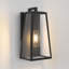 Lanterne murale d'extérieur 1 lumière en fer noir ETL avec crépuscule à l'aube 1 lumière H 14 po-583004746
