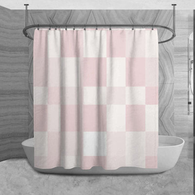 Rideau de douche à carreaux Shaima