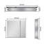 Armoire à pharmacie 30 po x 26 po avec miroir à fixation en surface ou espace de rangement encastré en aluminium